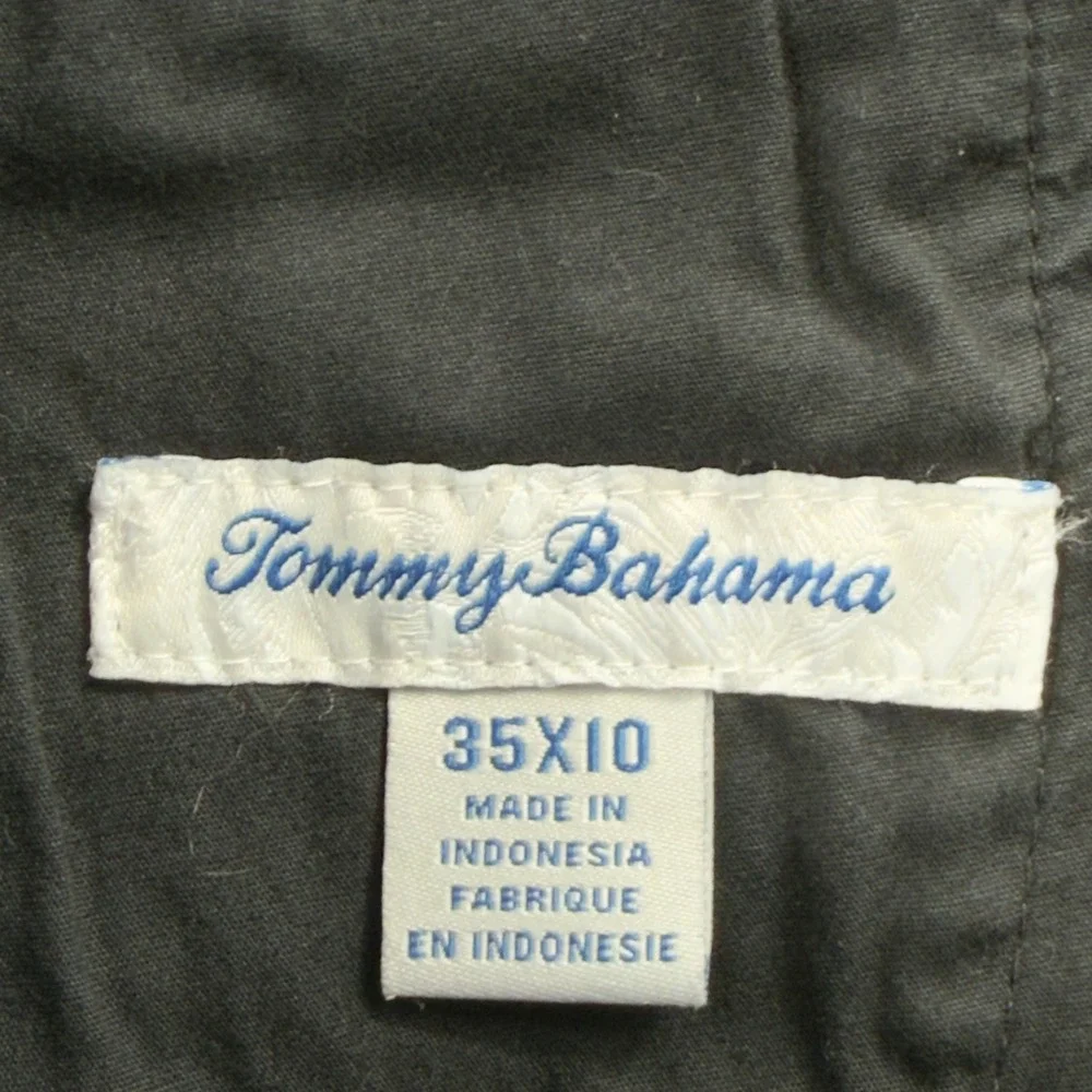 Tommy Bahama Chino Shorts Mens 35x10 Navy Blue Boracay Cotton Blend Soft Stretch
